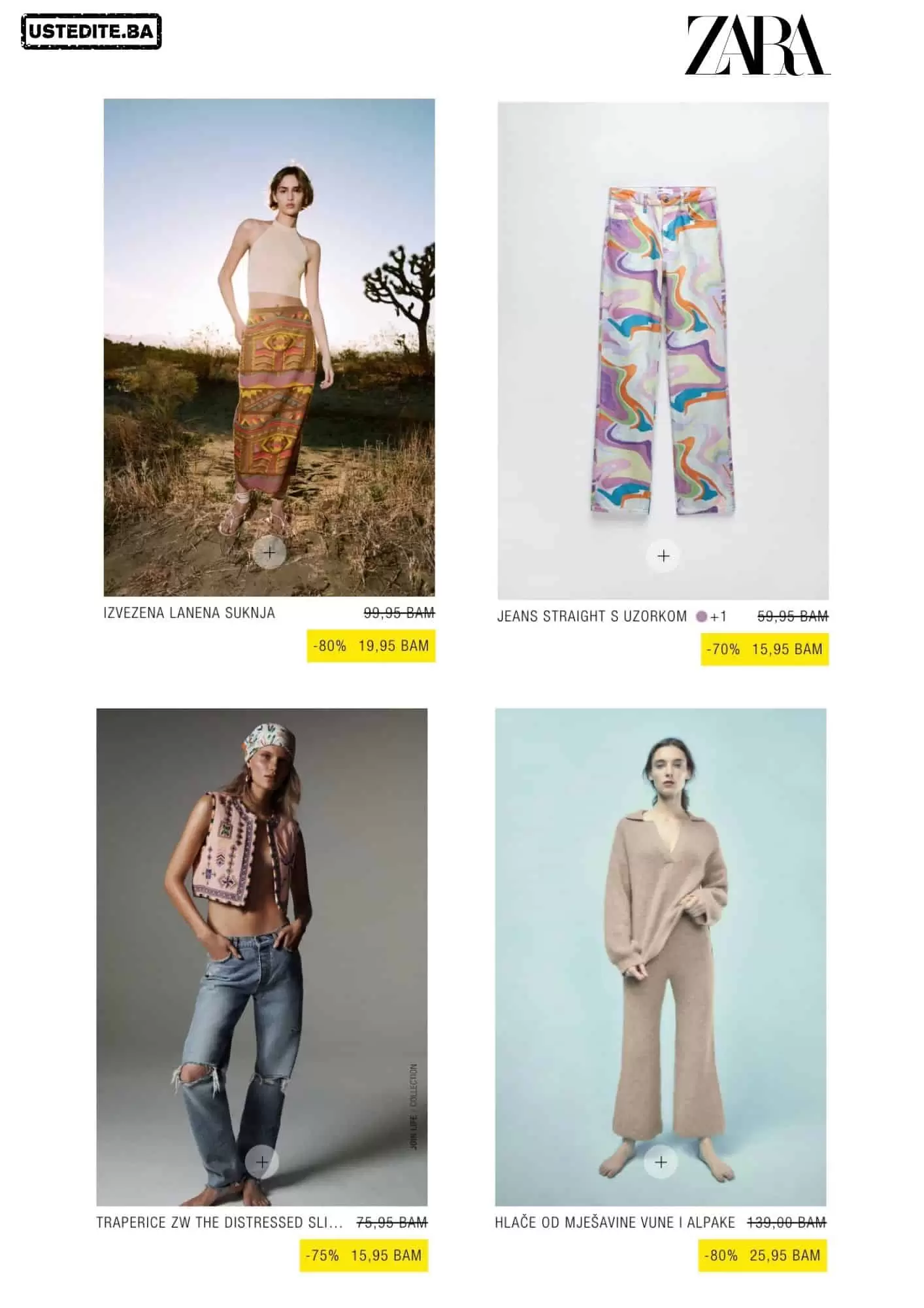 Zara BiH SNIZENJE 70-80%! Iskoristi priliku SAD!