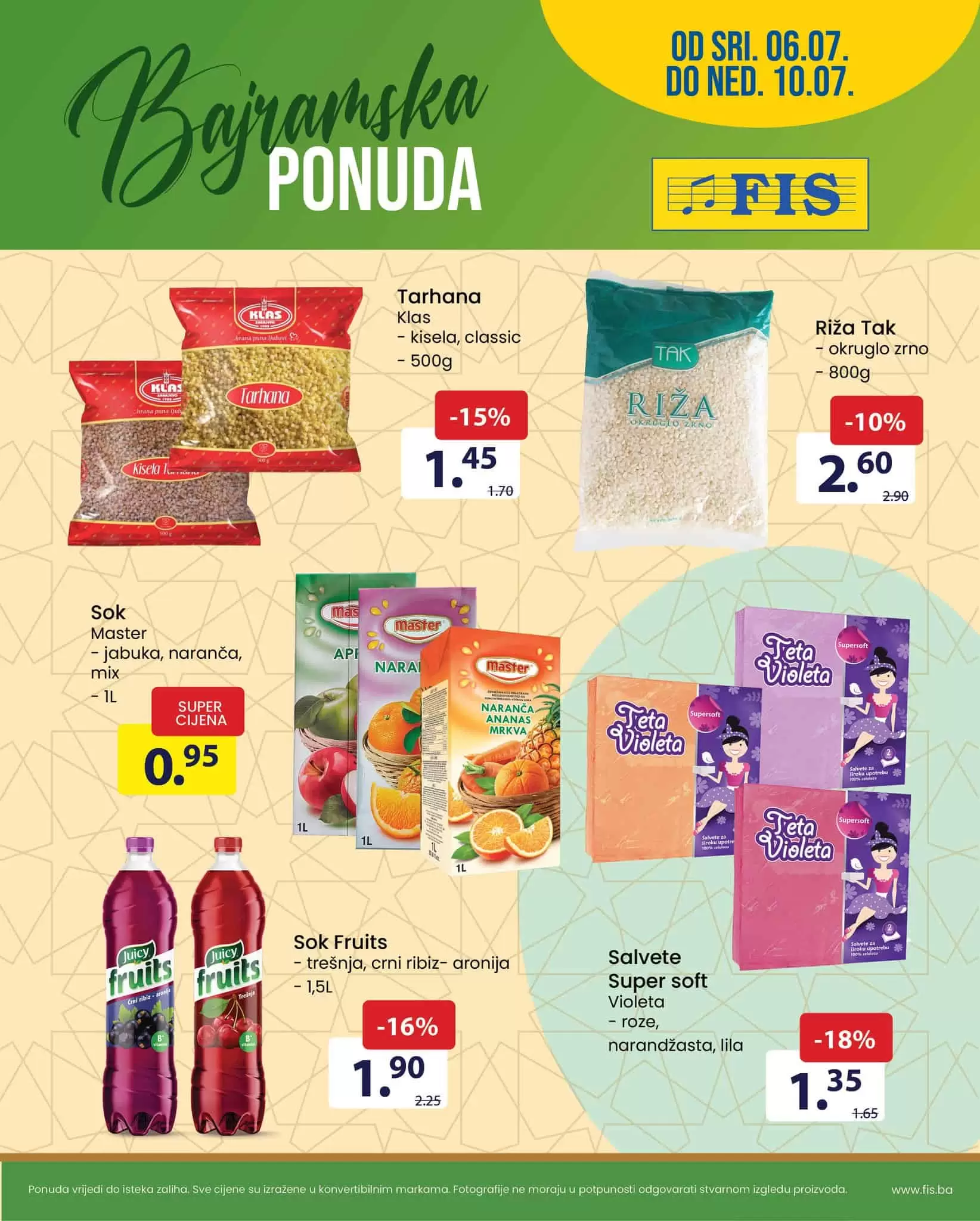 Fis katalog BAJRAMSKA PONUDA akcija snizenje do 10.07.2022.