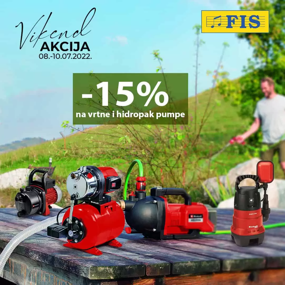 U FIS-u VRTNE I HIDROPAK PUMPE -15 %