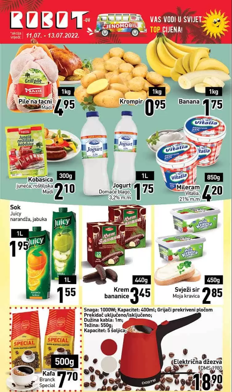 Robot akcija za početak sedmice JULI 2022 katalog sniženja do 13.07.2022.