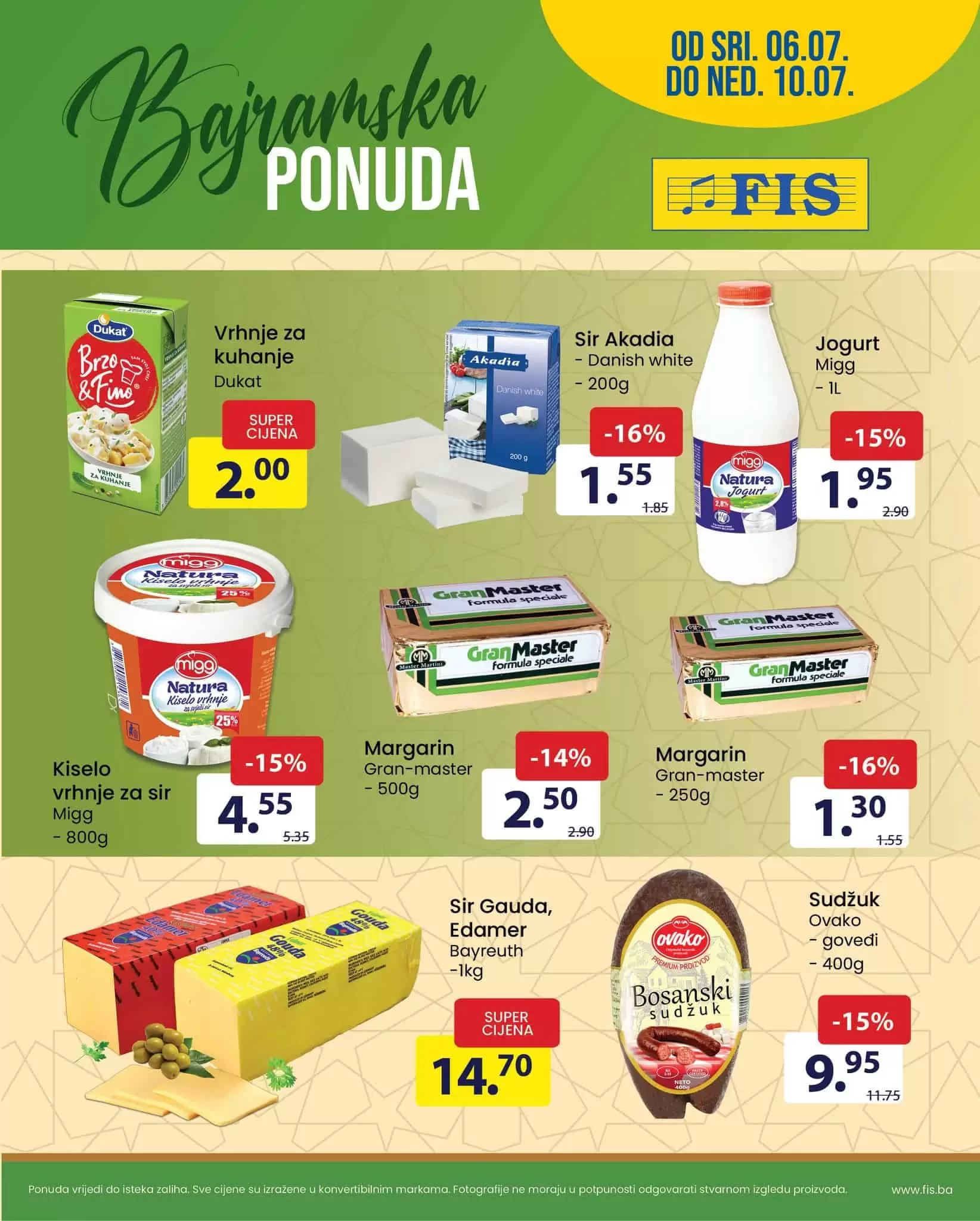 Fis katalog BAJRAMSKA PONUDA akcija snizenje do 10.07.2022.