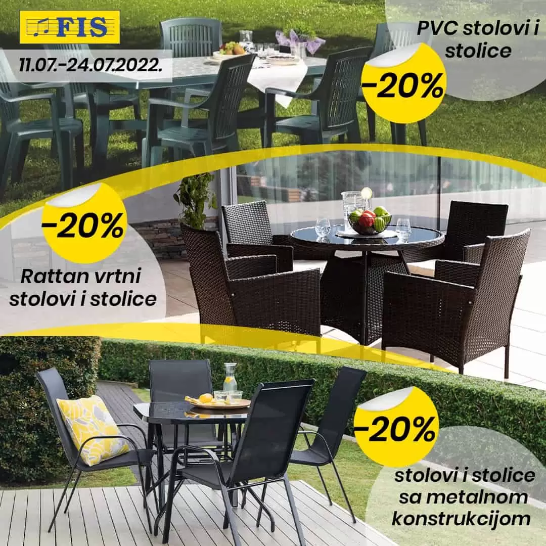 Fis vrtni namještaj SUPER AKCIJA do 24.07.2022. 