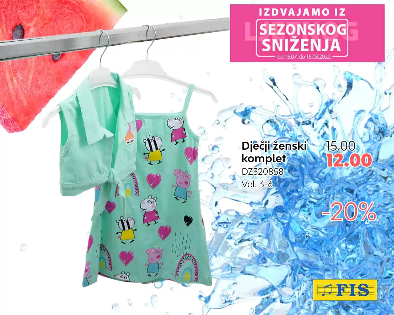 Fis VELIKO SEZONSKO SNIZENJE juli/avgust 2022 akcija 15.07-15.08.2022.