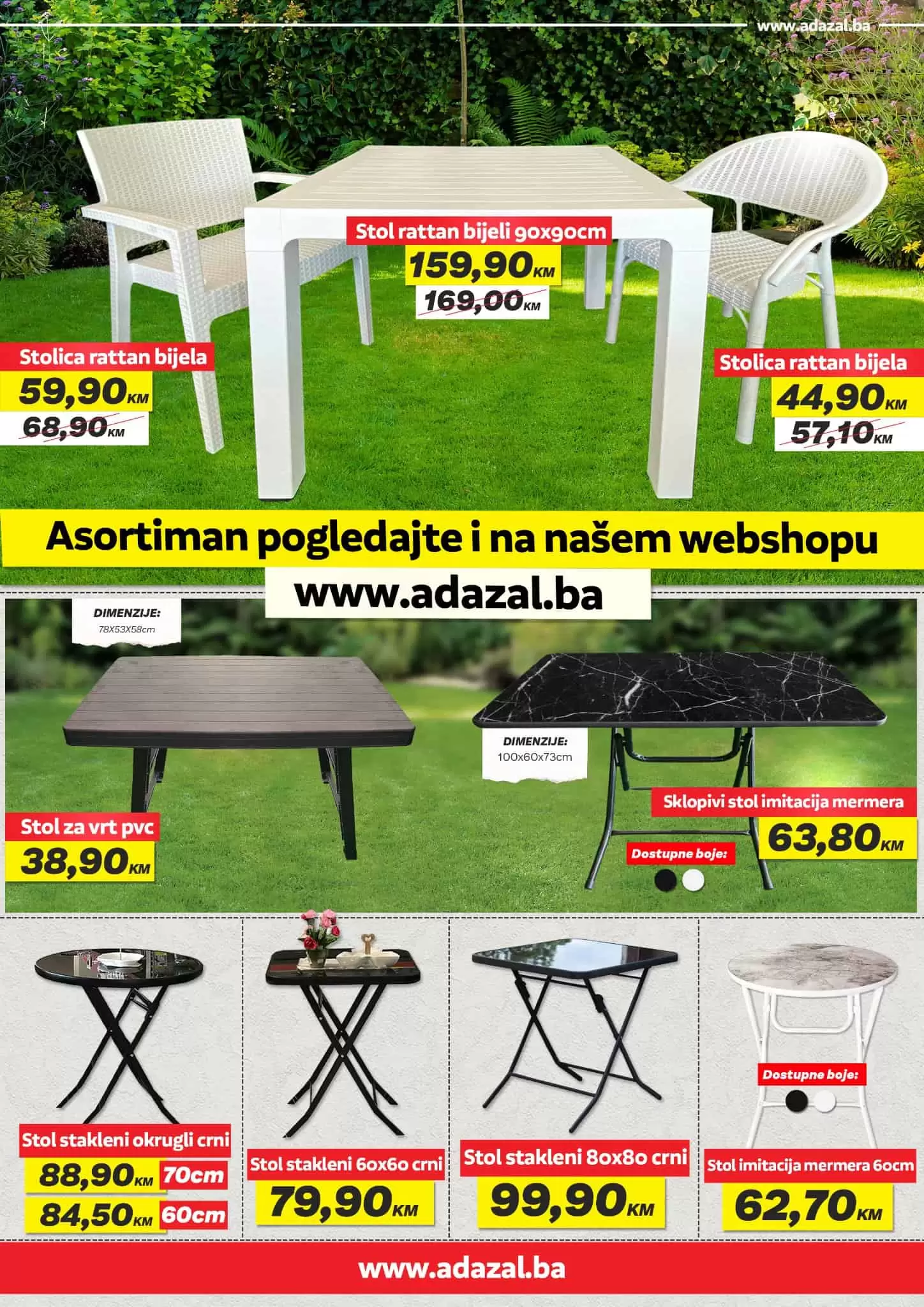 Adazal katalog donosi nam SUPER SNIŽENJE vrtnog namještaja!