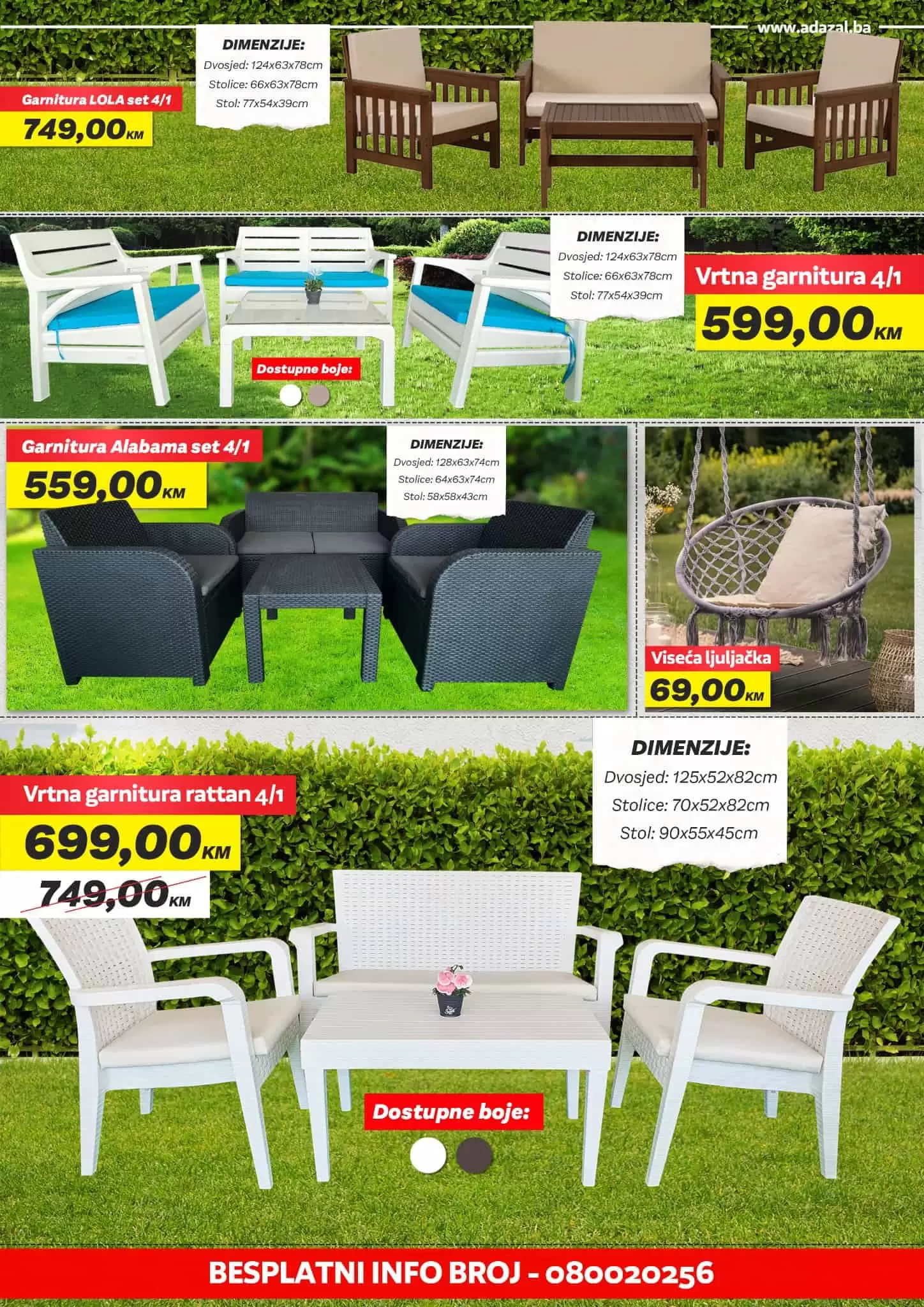 Adazal katalog donosi nam SUPER SNIŽENJE vrtnog namještaja!