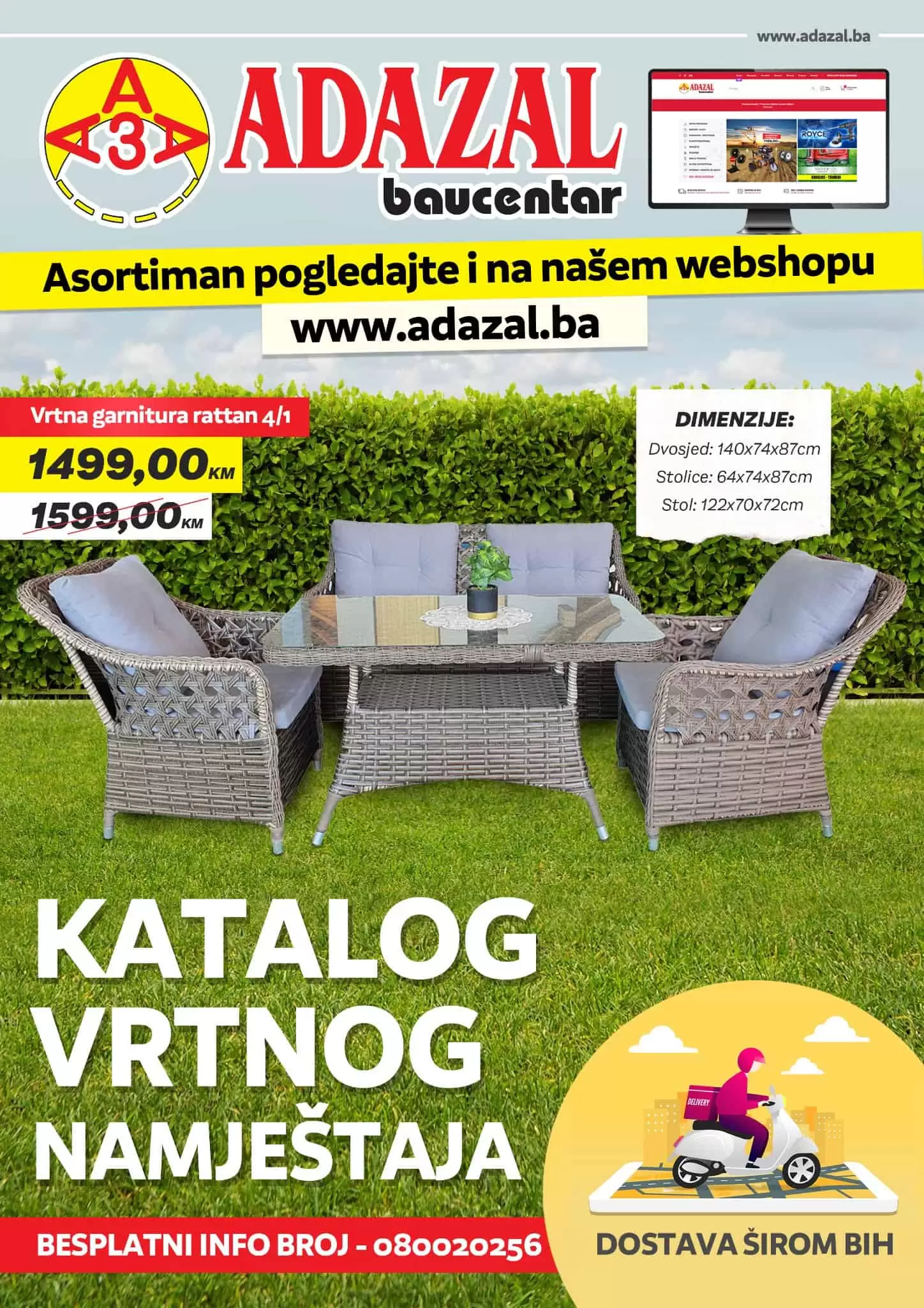 Adazal katalog donosi nam SUPER SNIŽENJE vrtnog namještaja! 