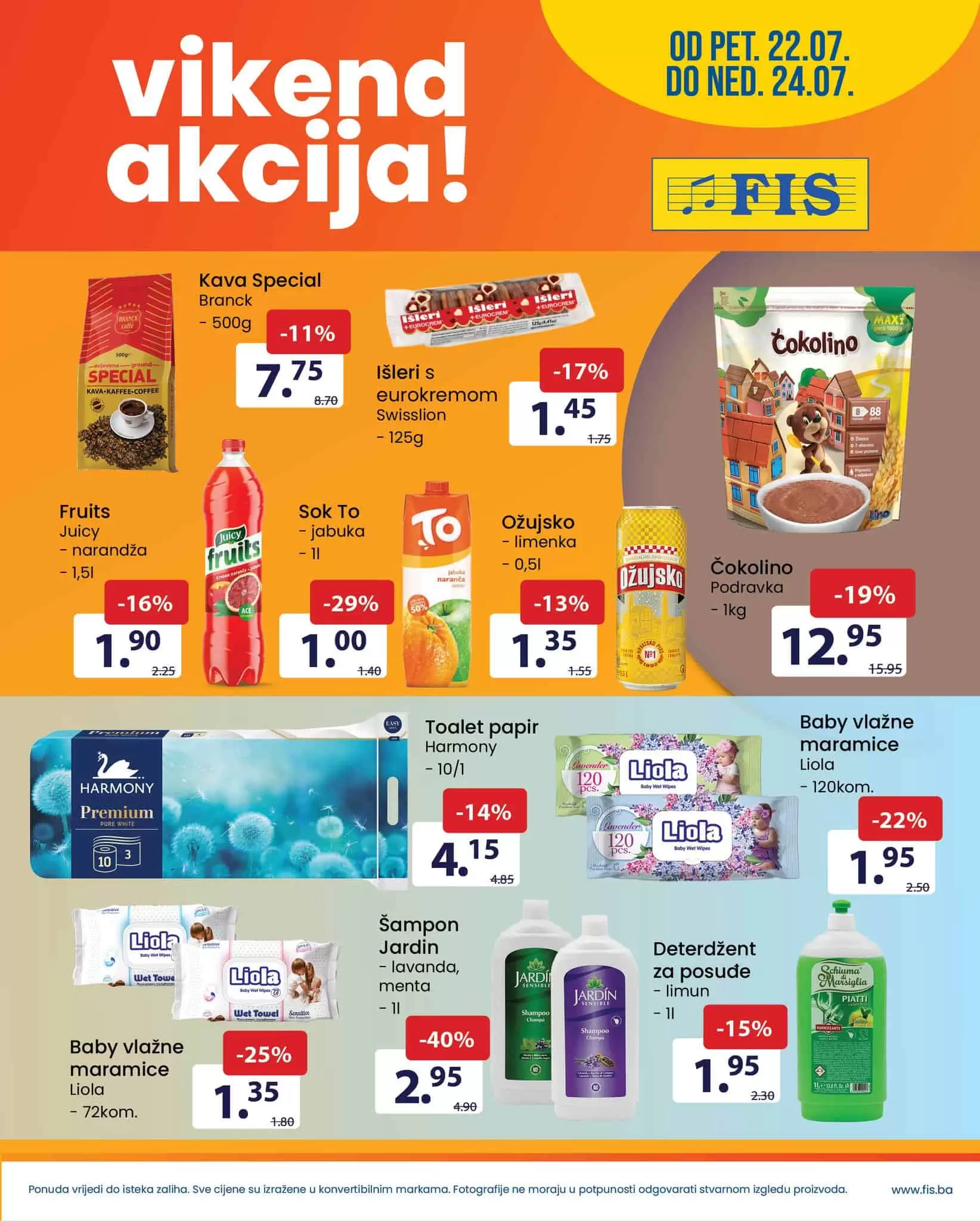 Fis vikend akcija 22-24.7.2022 katalog snizenja juli 2022! 