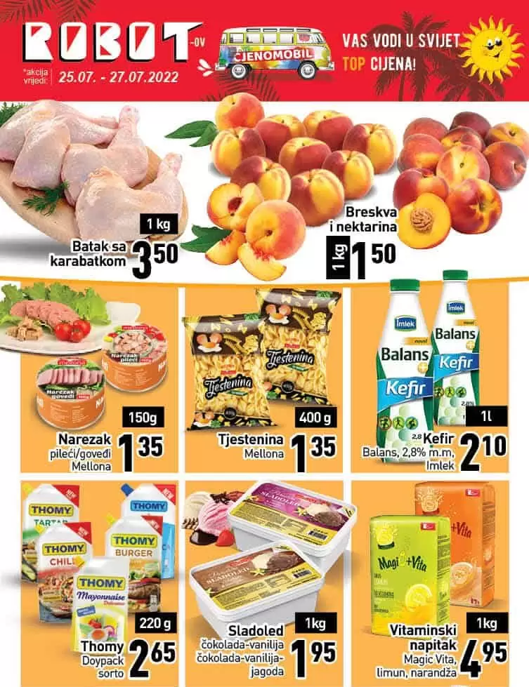 Robot akcija za pocetak sedmice 25-27.7.2022. Katalog snizenja juli 2022