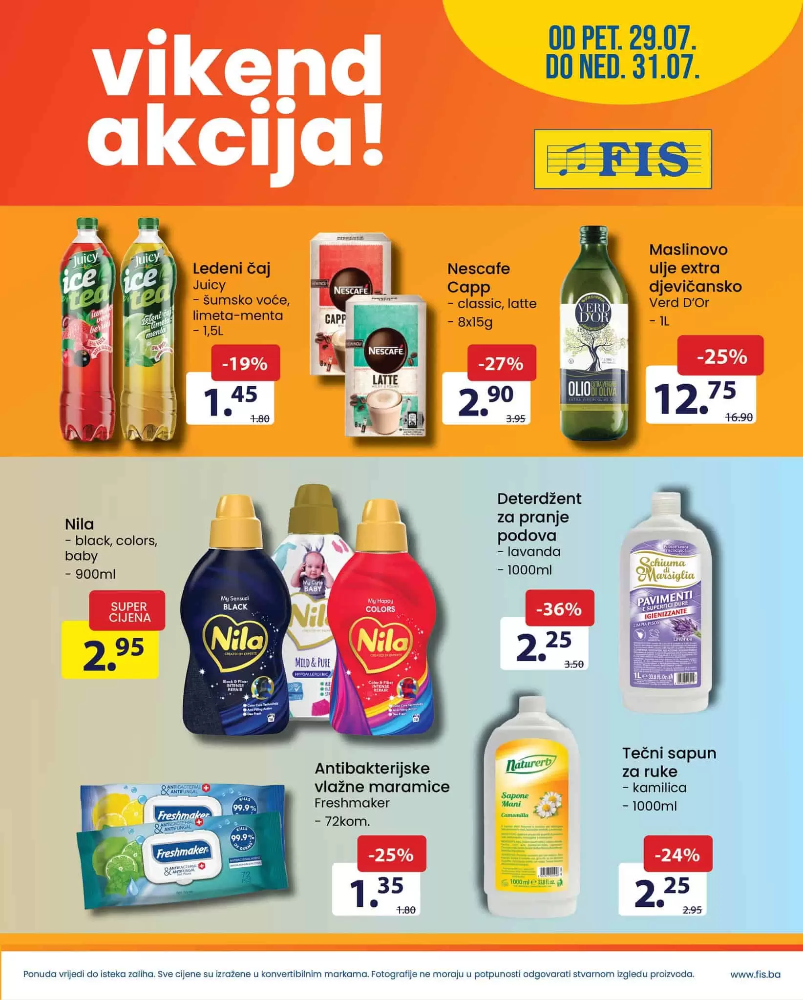 Fis vikend akcija 28-31.7.2022. ODLIČNE CIJENE juli 2022