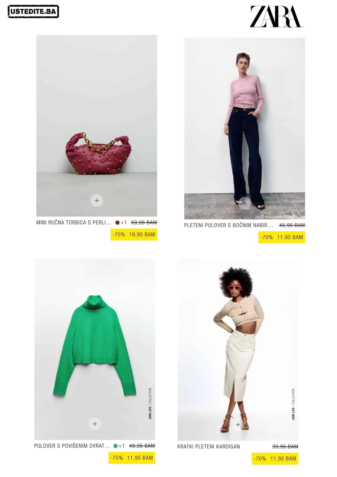 Zara BiH SNIZENJE 70-80%! Iskoristi priliku SAD!