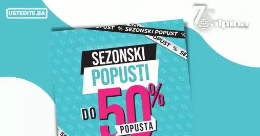Alpina SEZONSKI POPUST do 50% juli/avgust 2022! Katalog sniženja traje do 25.8.