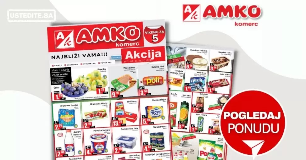 Amko vikend akcija 21-15.7.2022. katalog snizenja juli 2022!