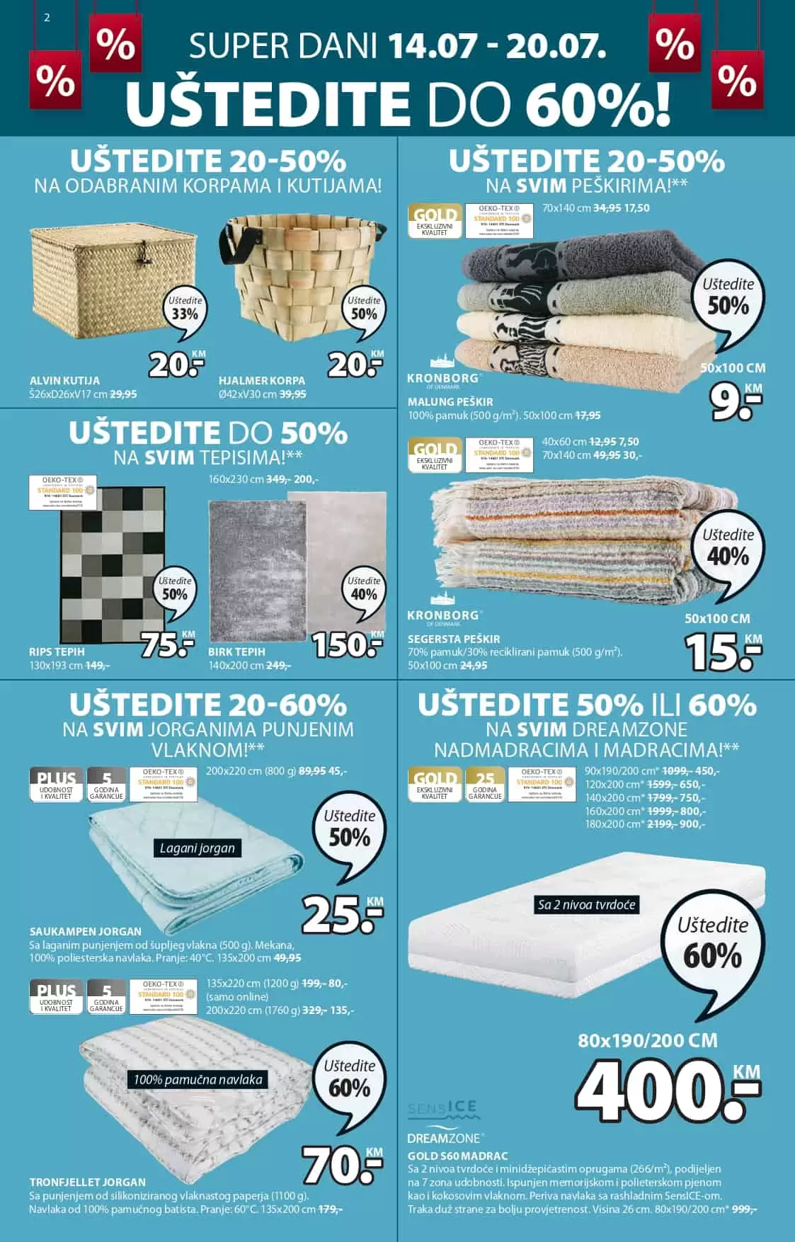 Jysk katalog NOVO juli 2022 akcija snizenja 14-27.7.2022.