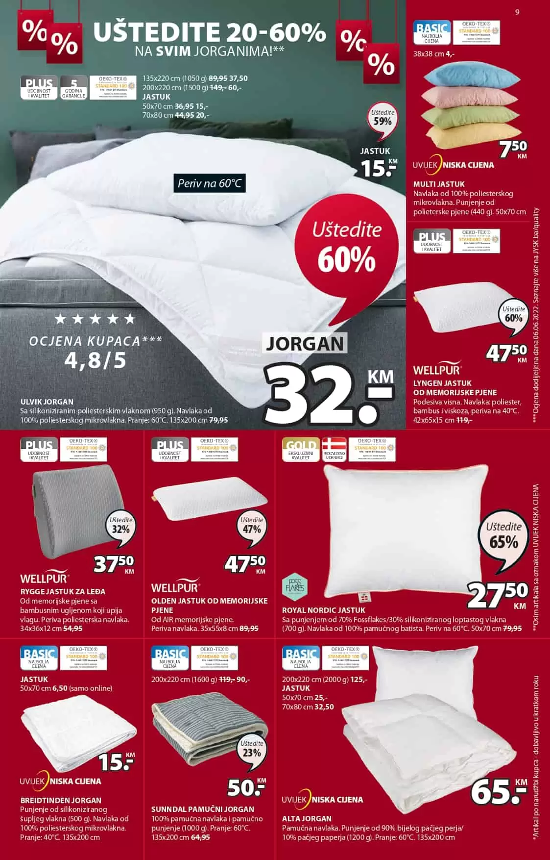 JYSK akcijski katalog 28.7-10.8.2022. letak snizenja JULI/AVGUST 2022.