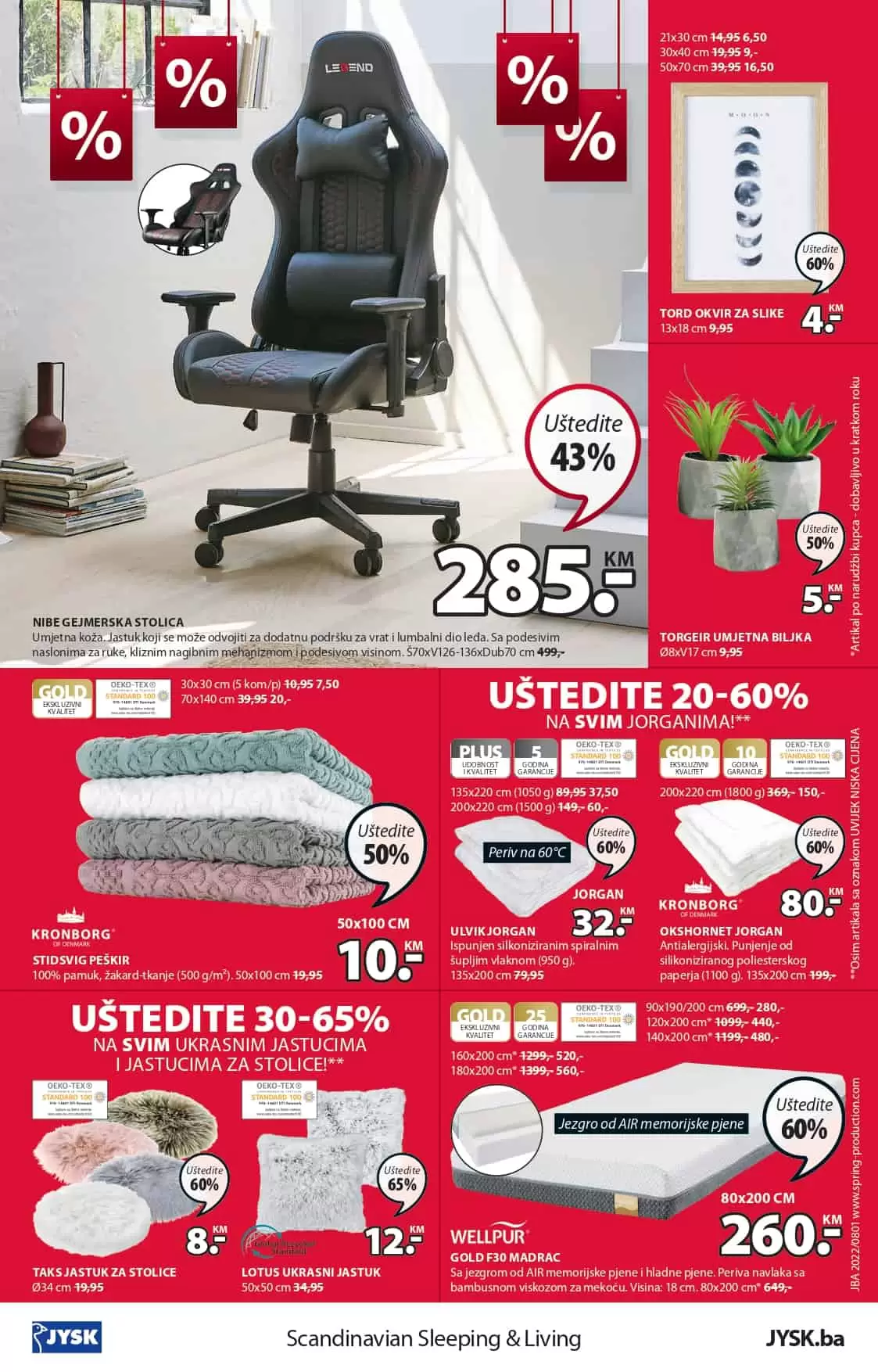 JYSK akcijski katalog 28.7-10.8.2022. letak snizenja JULI/AVGUST 2022.