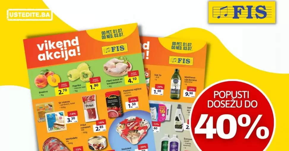 Fis vikend akcija SUPER SNIZENJA katalog snizenja do 03.07.2022.