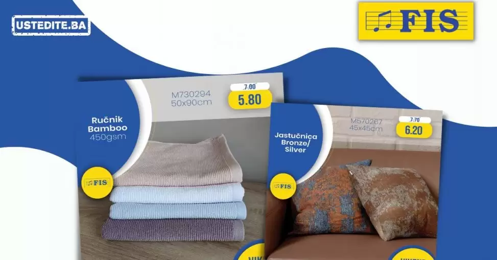 Fis vikend akcija KUCNI TEKSTIL juli 2022 katalog snizenja do 04.07.2022.