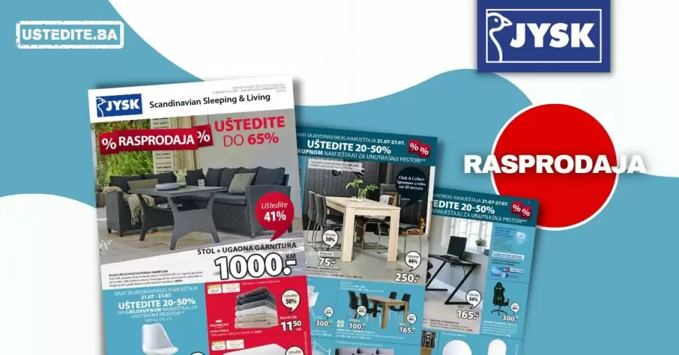 Jysk katalog 21.7-3.8.2022. 【RASPRODAJA】akcija snizenja juli/avgust 2022!