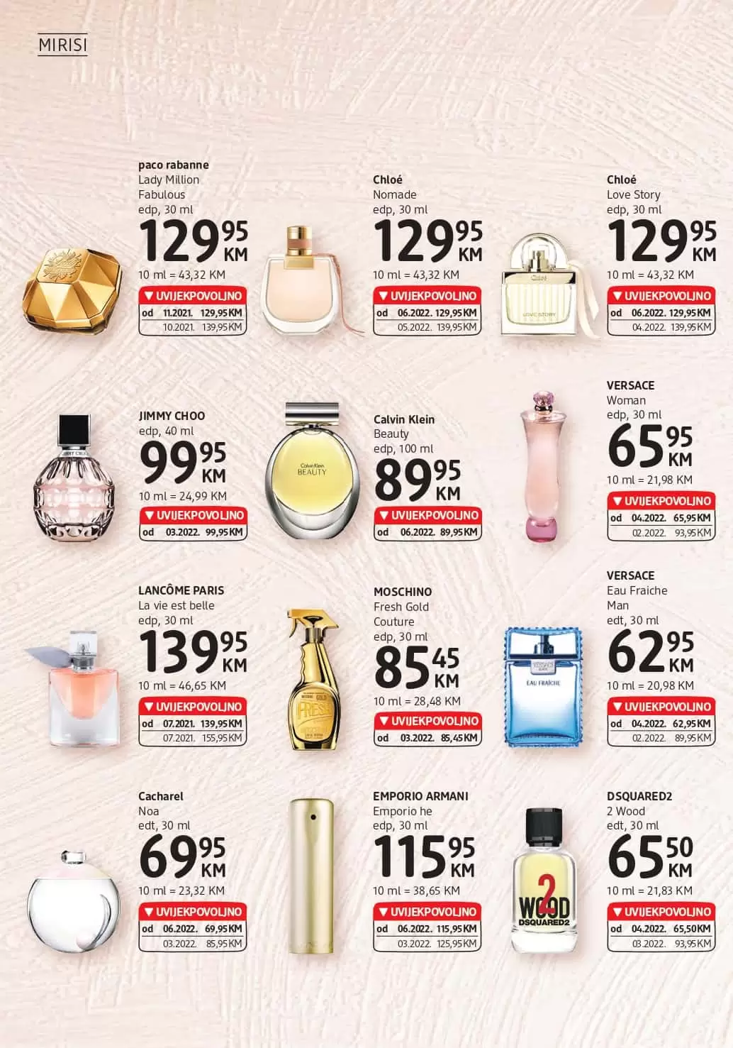 dm katalog Mirisi/PARFEMI AKCIJA SNIZENJE do 07.08.2022.