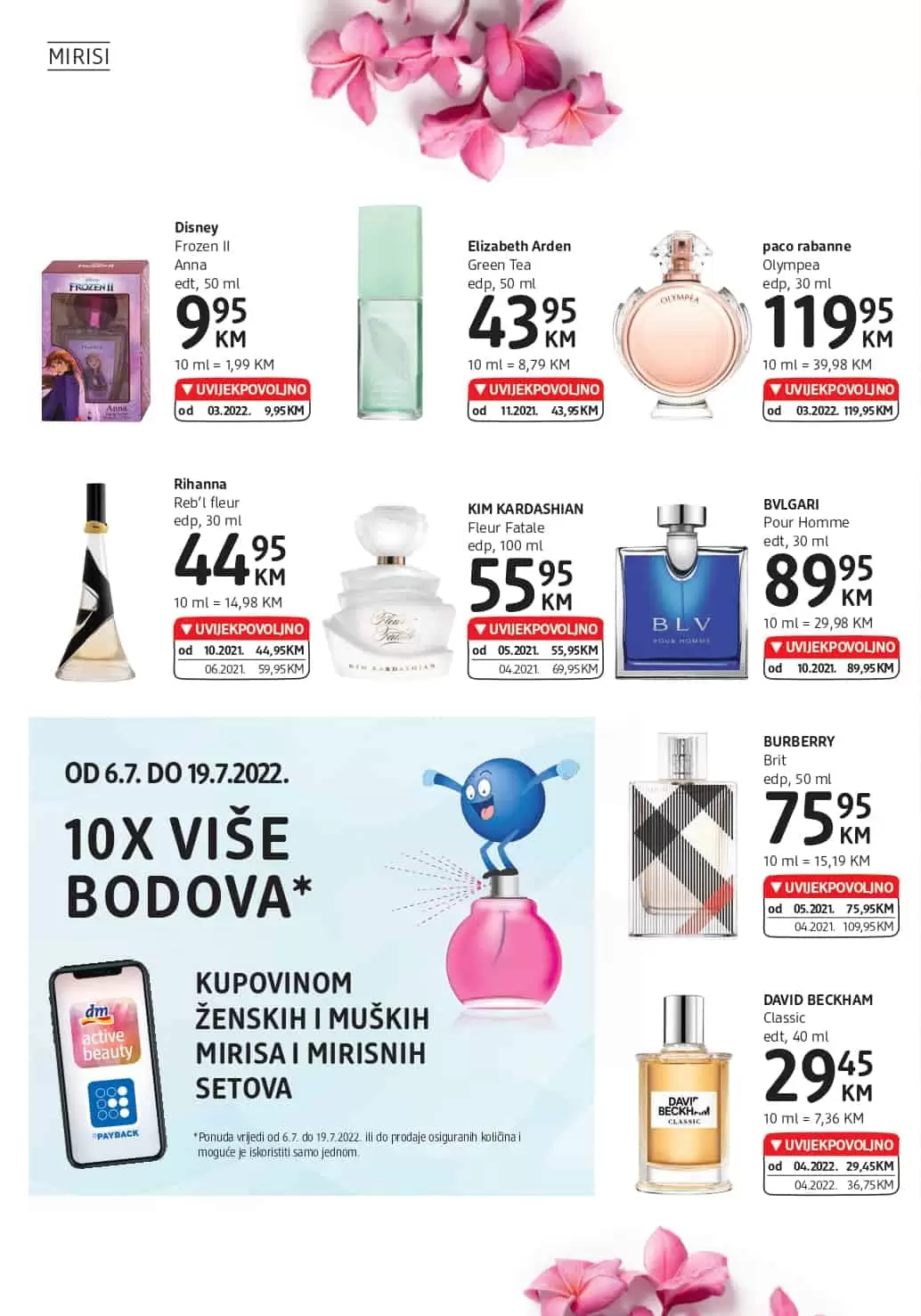 dm katalog Mirisi/PARFEMI AKCIJA SNIZENJE do 07.08.2022.