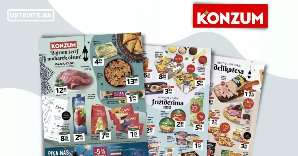Konzum katalog JULI 2022 akcija katalog do 17.07.2022.