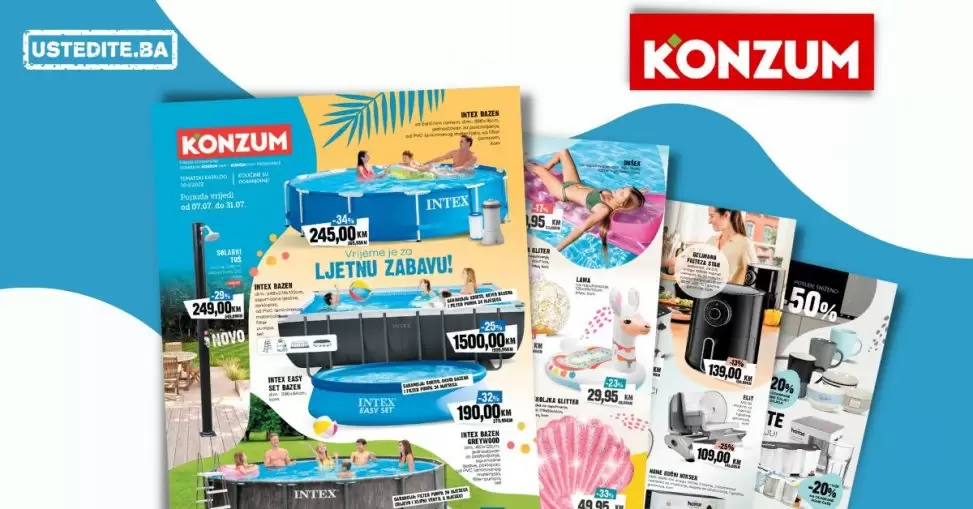 Konzum katalog LJETO akcija sniženja do 31.07.2022.