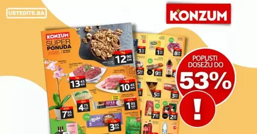 Konzum VIKEND AKCIJA juli 2022 ▷【SNIŽENJE do 53%】katalog do 10.07.2022.