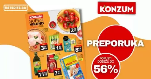 Konzum SUPER VIKEND 21-24.7.2022. akcija snizenja JULI 2022