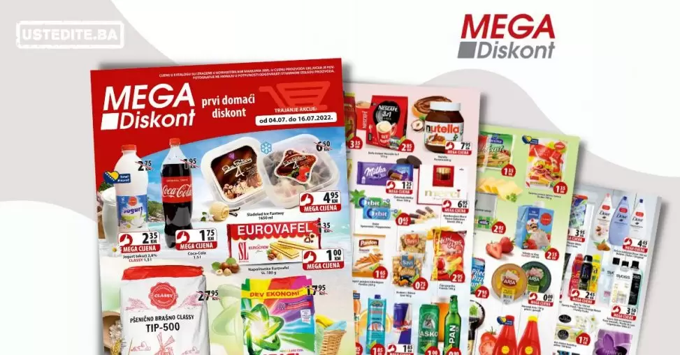 Mega Diskont katalog JULI 2022 akcija snizenja do 16.07.2022.