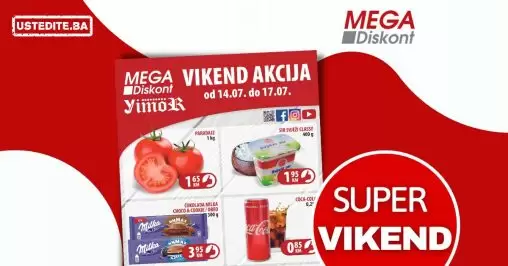 Mega Diskont vikend akcija juli 2022 katalog sniženja do 17.07.2022.