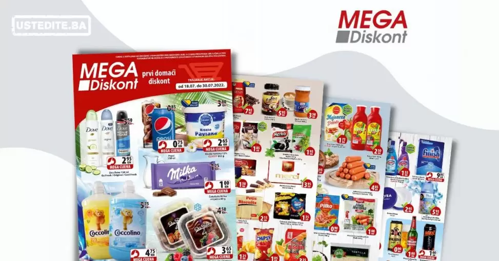Mega Diskont katalog juli 2022 MEGA DOBRE CIJENE akcija snizenja 18-30.07.2022.