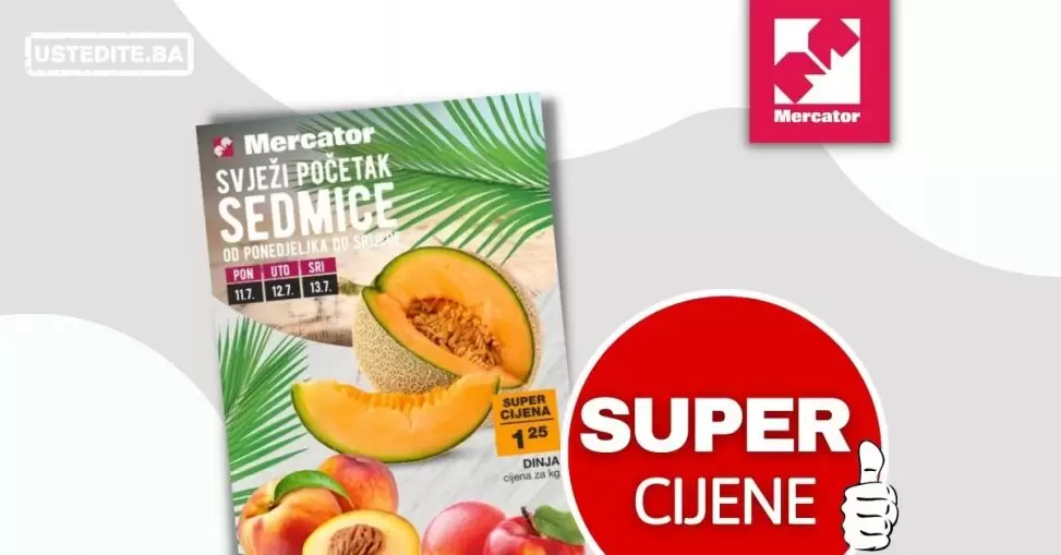 Mercator katalog SVJEŽE i SNIŽENO juli 2022 akcija 11-13.07.2022.
