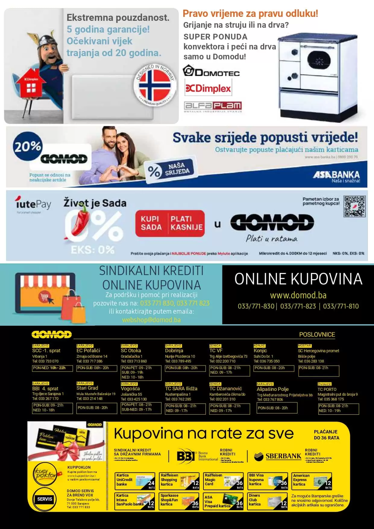 Novi Domod katalog donosi nam SUPER SNIZENJE! Super akcija tehnike!
