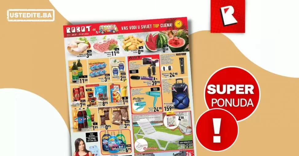 Robot vikend akcija 28-31.7.2022. katalog sniženja BiH juli 2022