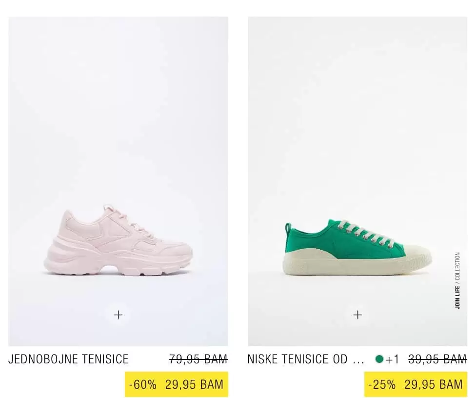 Zara obuca samo 29,95 KM【SNIZENJE do 60%】juli 2022