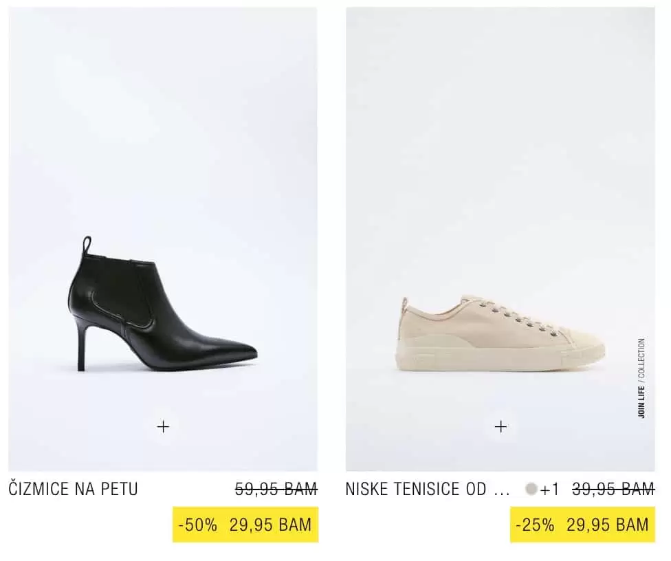 Zara obuca samo 29,95 KM【SNIZENJE do 60%】juli 2022
