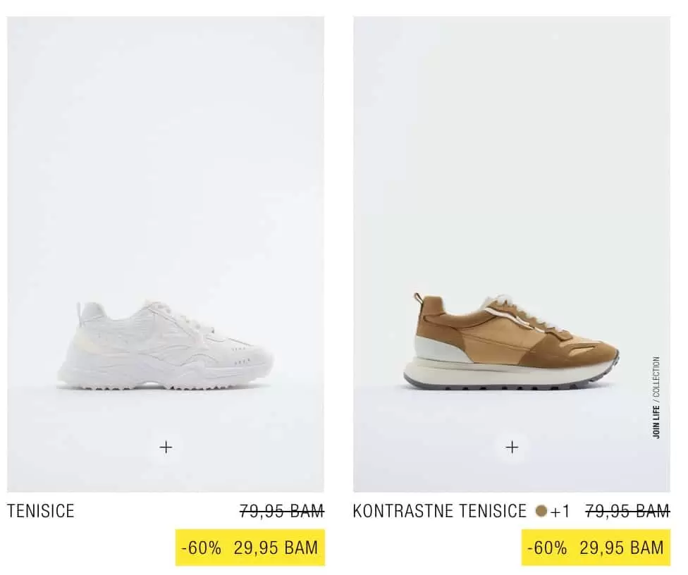 Zara obuca samo 29,95 KM【SNIZENJE do 60%】juli 2022