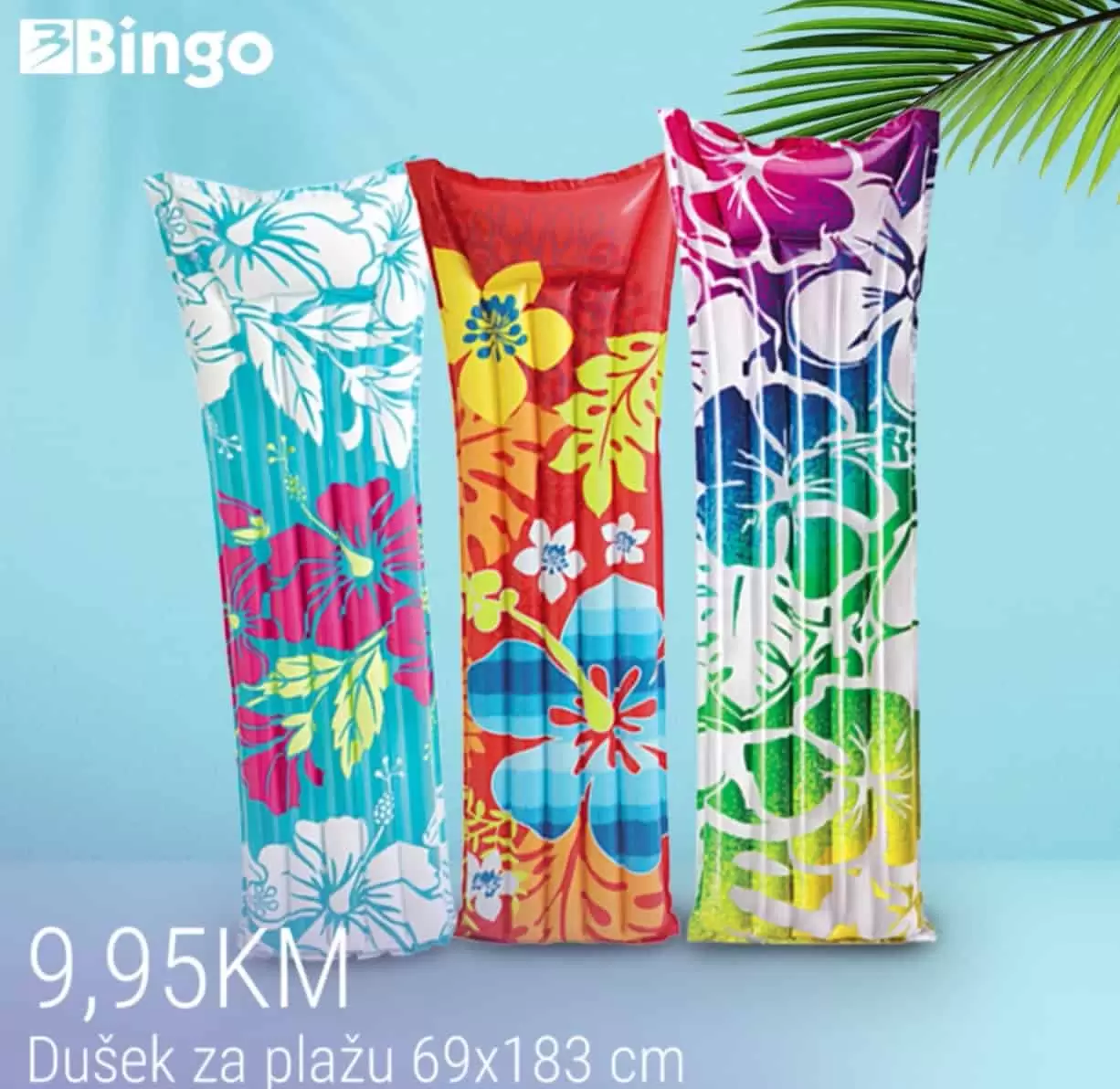Bingo DUŠECI ZA PLAŽU juli/avgust 2022. katalog sniženje do 10.8.2022.
