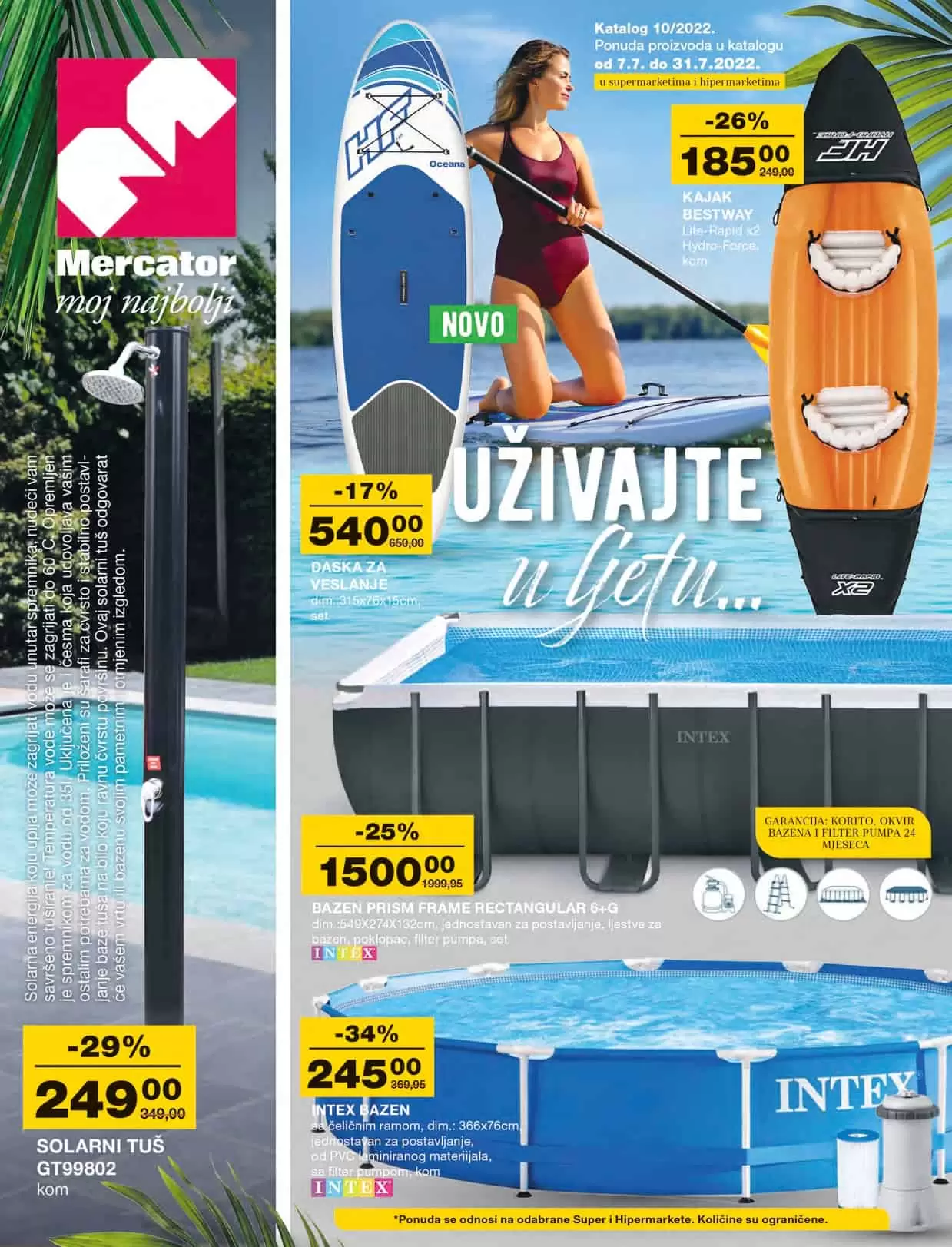 Mercator SUPER AKCIJA LJETO juli 2022 katalog snizenja do 31.07.2022.