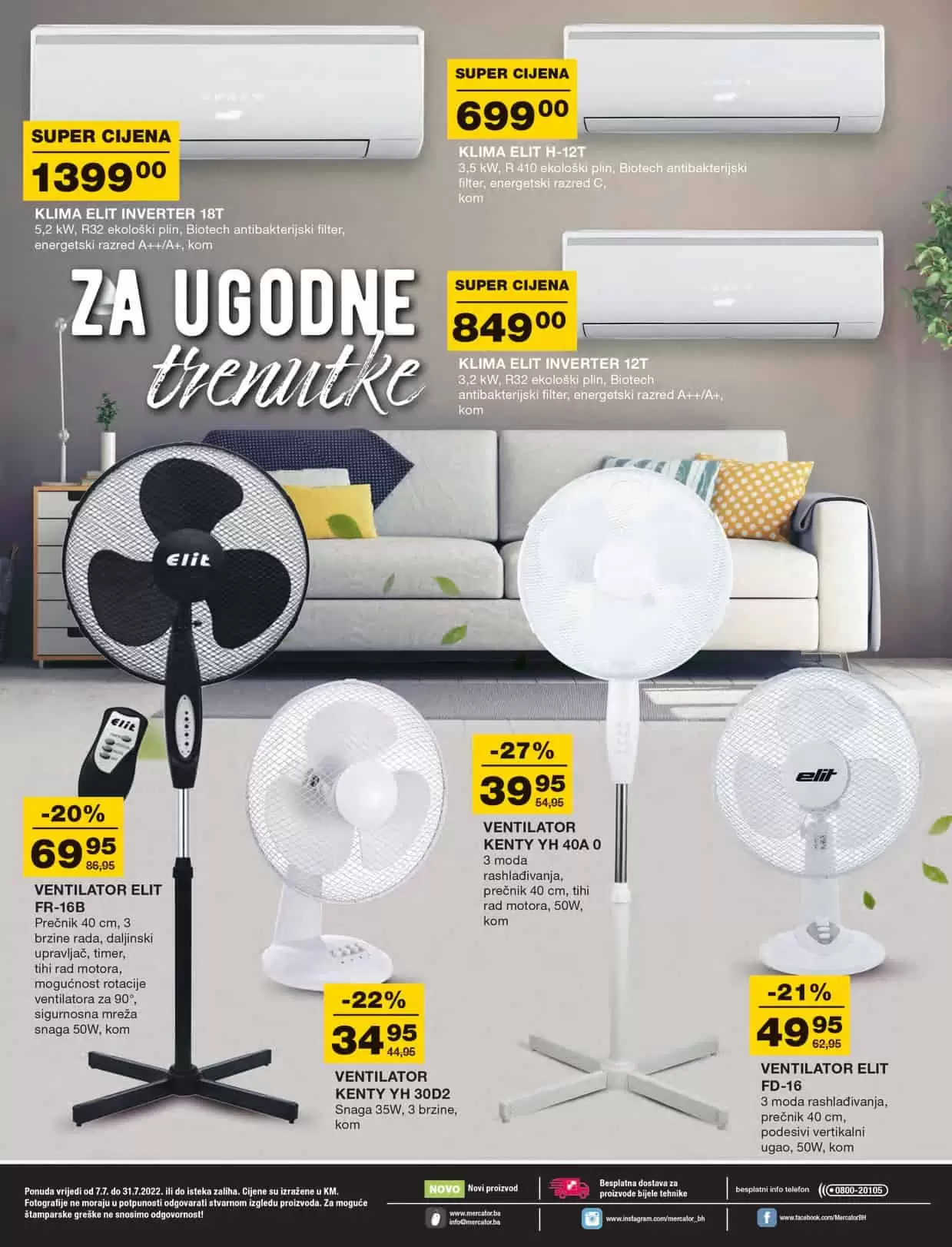 Mercator SUPER AKCIJA LJETO juli 2022 katalog snizenja do 31.07.2022.