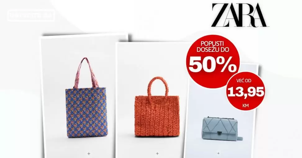 Zara torbe SNIZENJE do 50% juli 2022