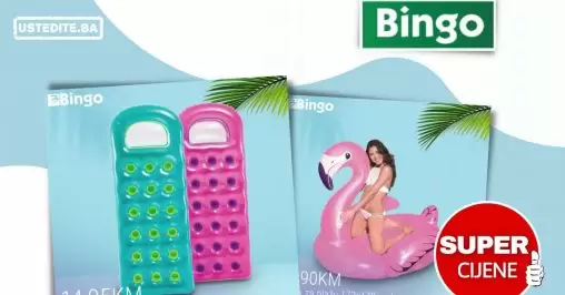 Bingo DUŠECI ZA PLAŽU juli/avgust 2022. katalog sniženje do 10.8.2022.