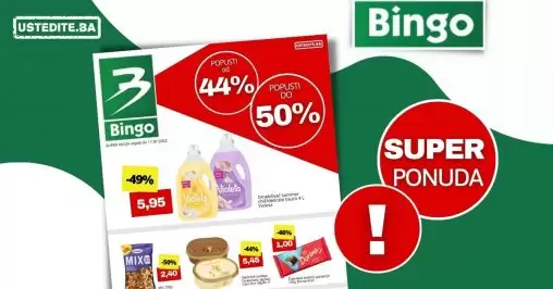 Bingo SUPER AKCIJA【POPUST od 44% do 50%】JULI 2022 katalog sniženja do 17.07.2022.