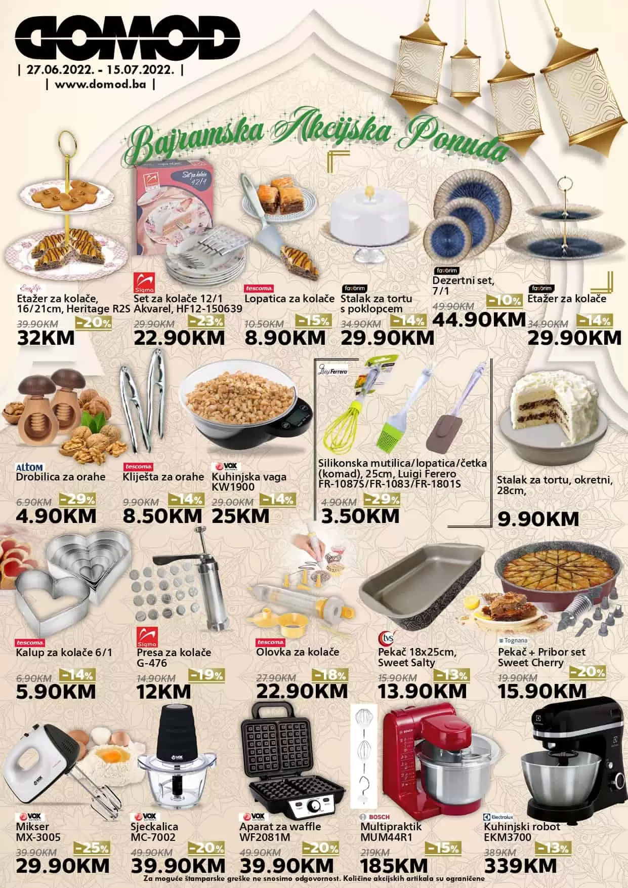 Domod katalog BAJRAMSKA PONUDA super sniženje do 15.07.2022.