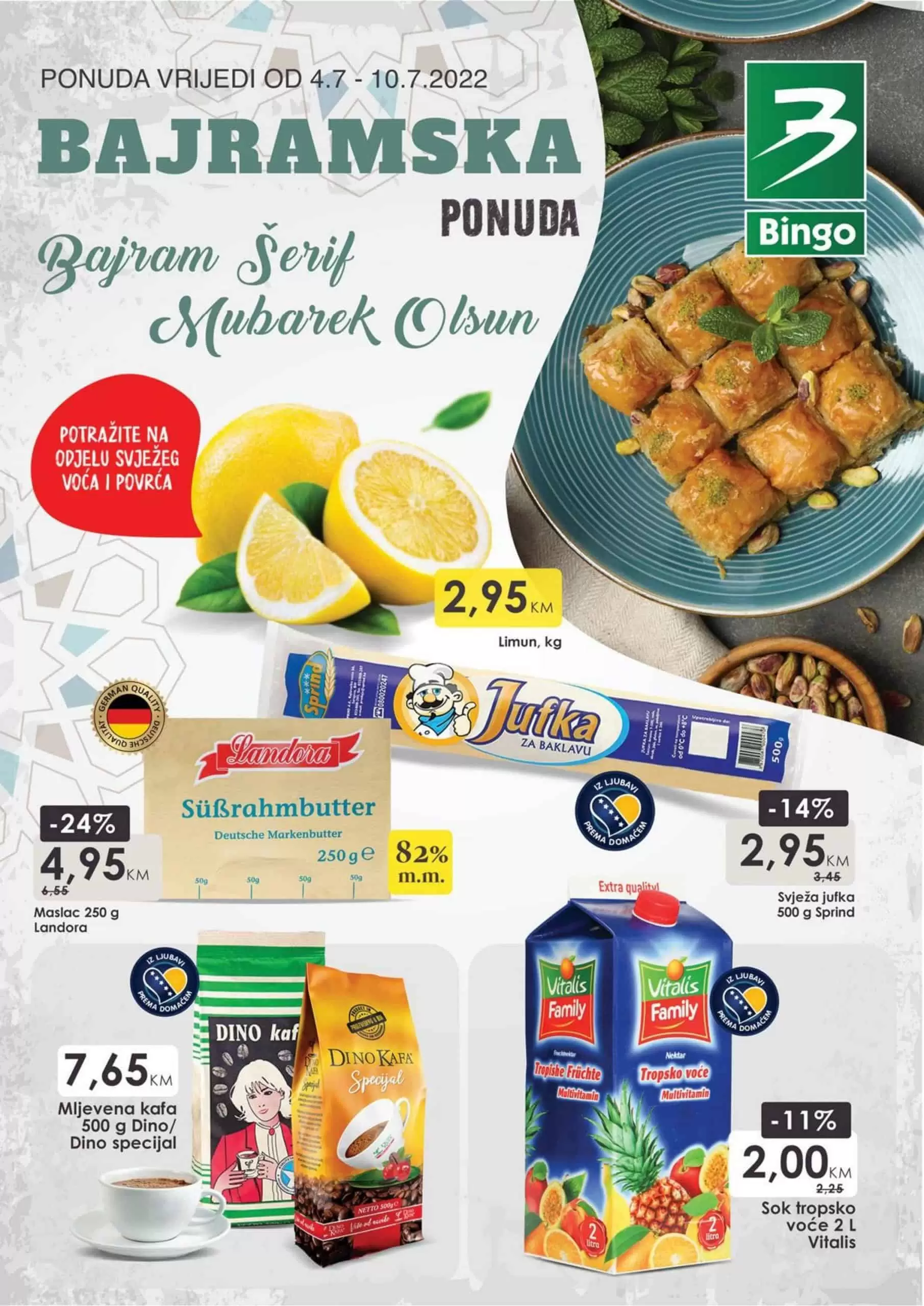 Bingo katalog BAJRAMSKA PONUDA juli 2022 akcija snizenja do 10.07.2022.