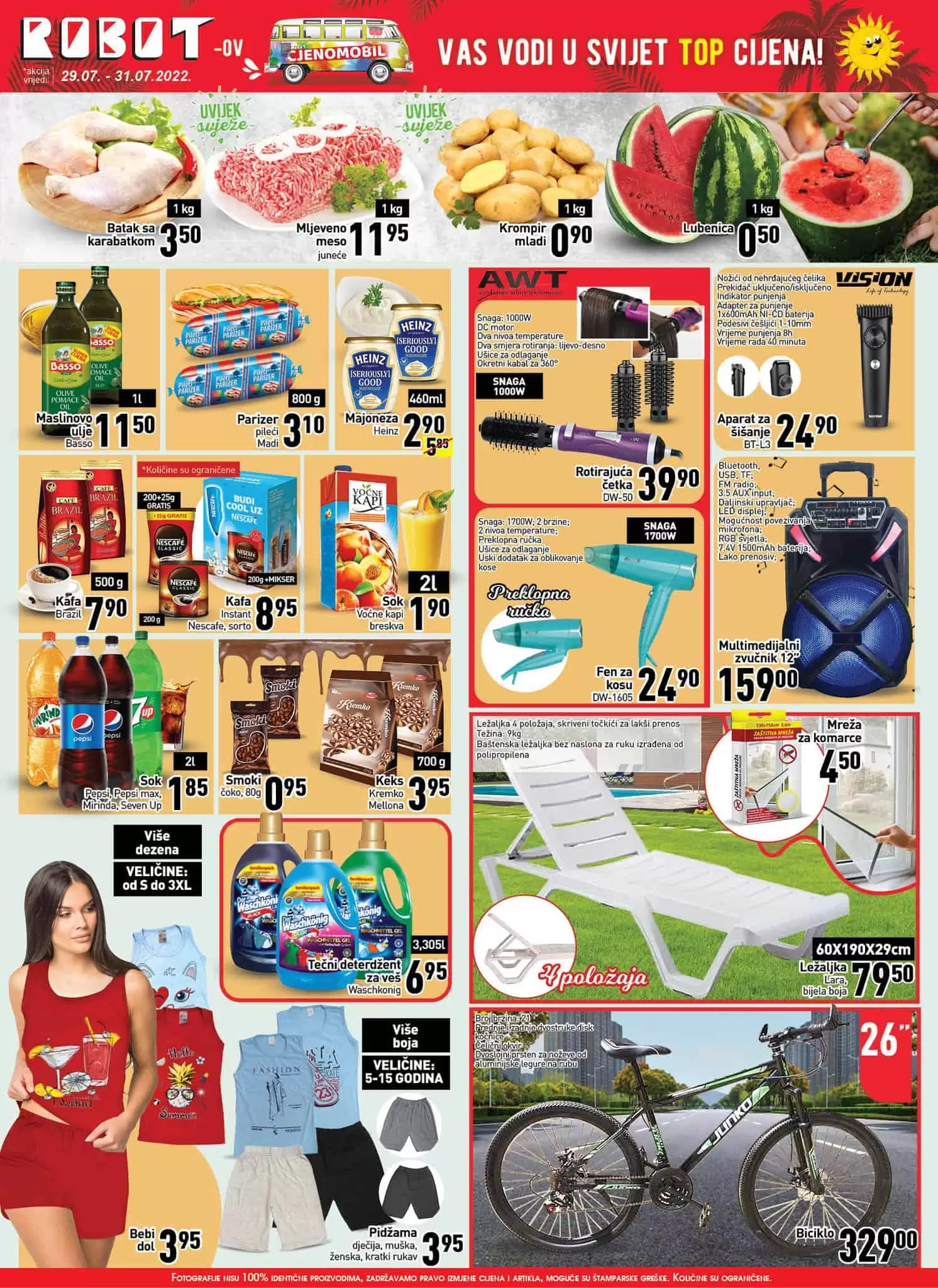 Robot vikend akcija 28-31.7.2022. katalog sniženja BiH juli 2022
