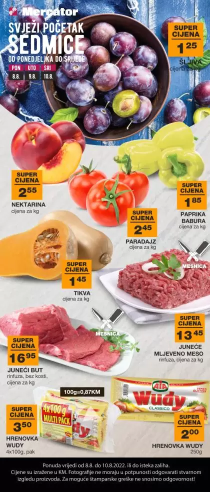 Mercator katalog SVJEŽA PONUDA katalog sniženja 8-10.8.2022.