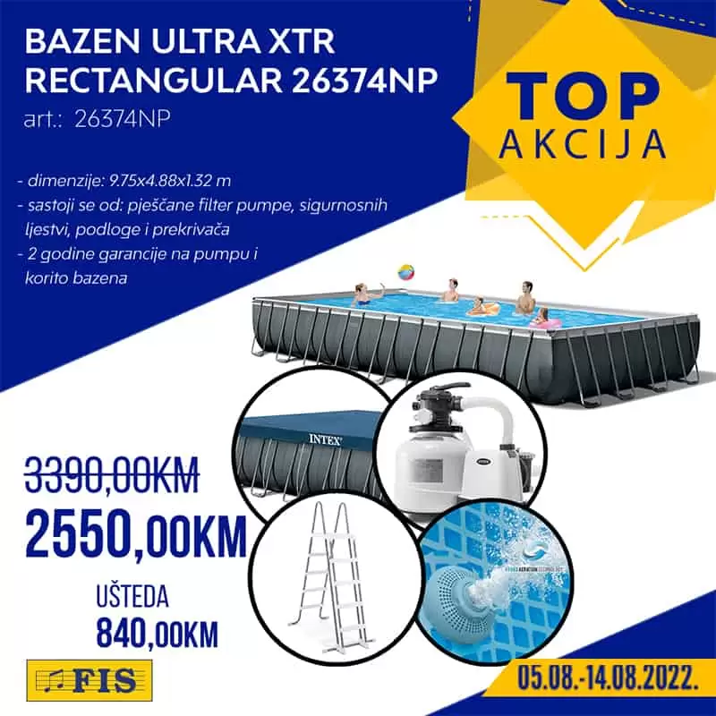 Fis TOP akcija za TOP artikle! Snizenje namjestaja, tehnike, bazena!