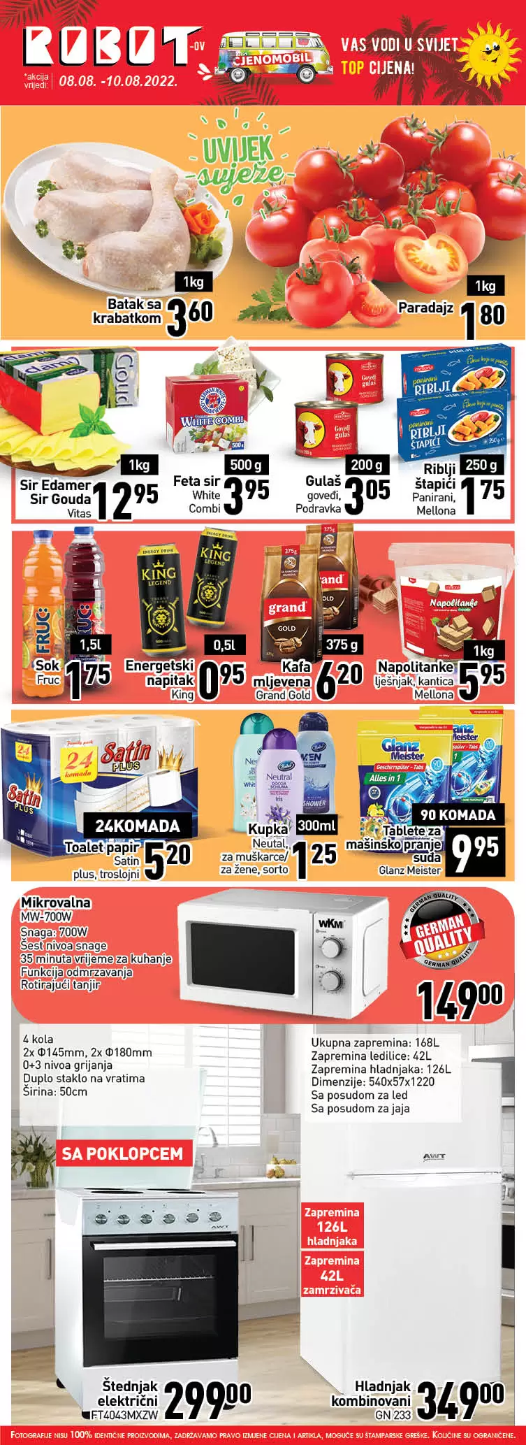 Robot akcija【POČETAK SEDMICE】  avgust 2022! Katalog sniženja 8-10.8.2022. 