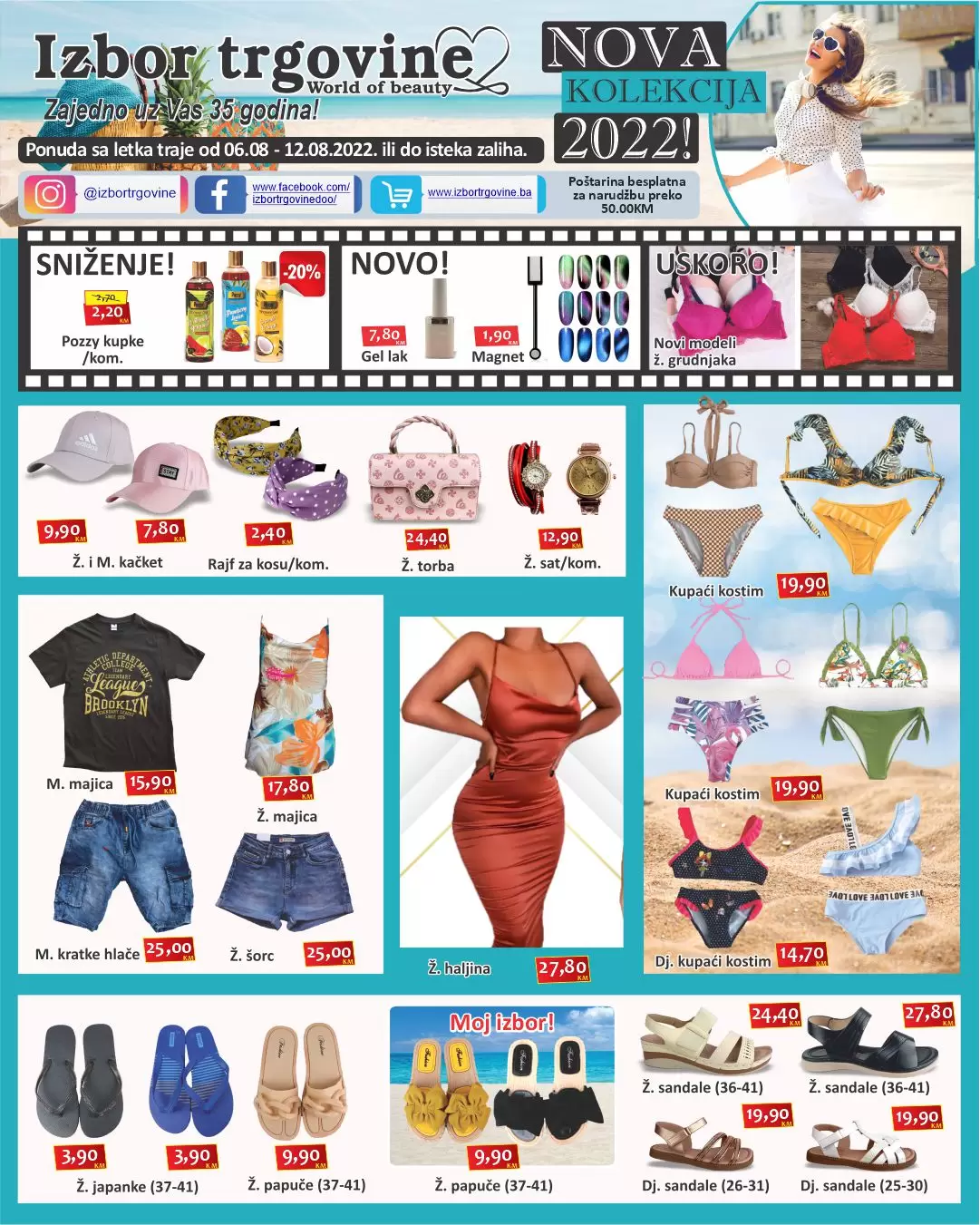 Izbor trgovine katalog snizenja avgust 2022! Izbor trgovine super akcija  vrijedi u periodu 6-12.8.2022.